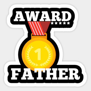 Award Trophy Father gift idea best Father family Sticker